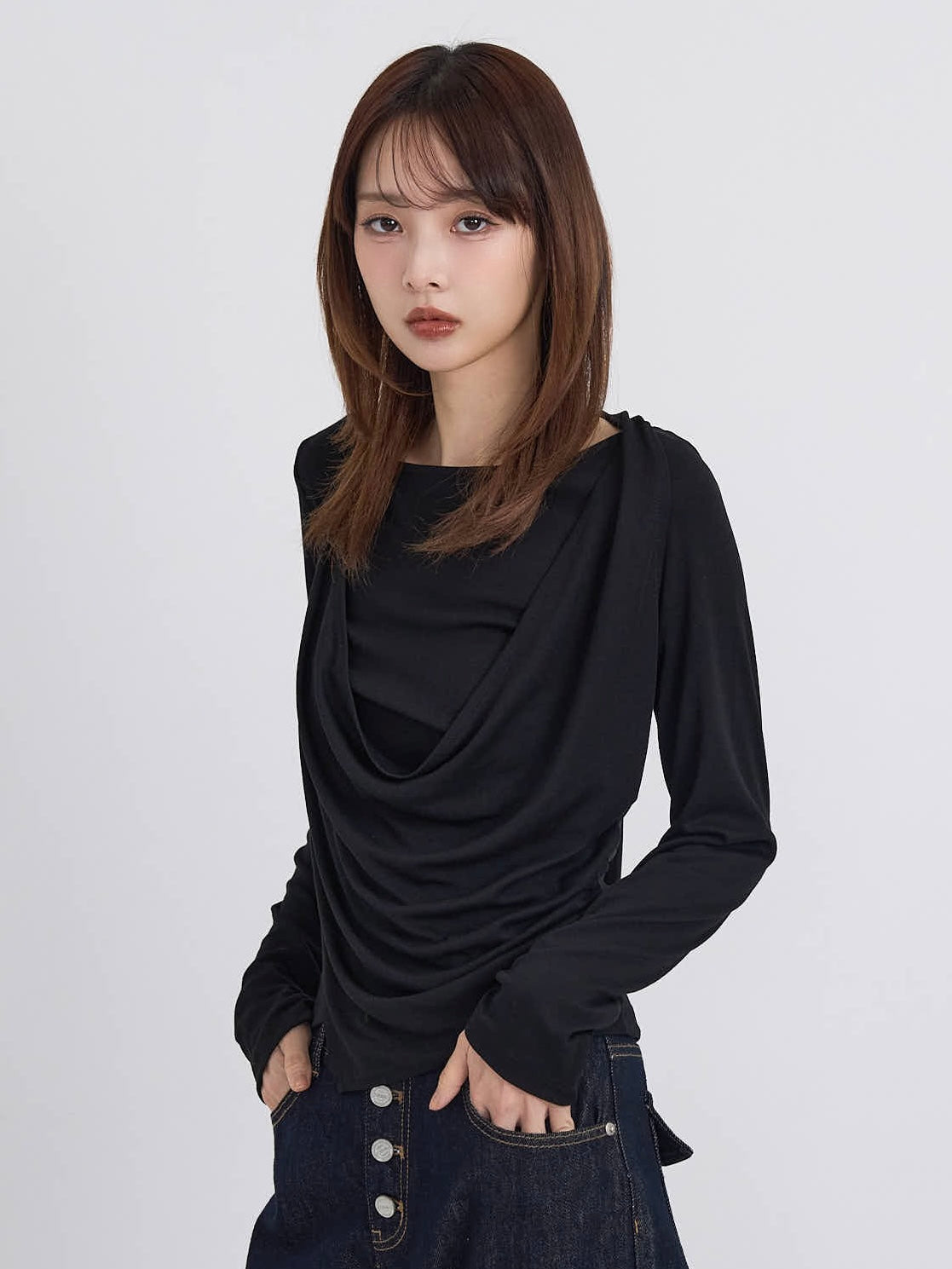 halter drape tops