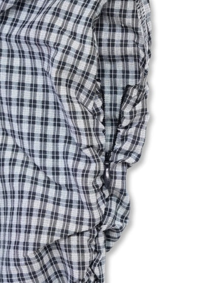 asym check blouse