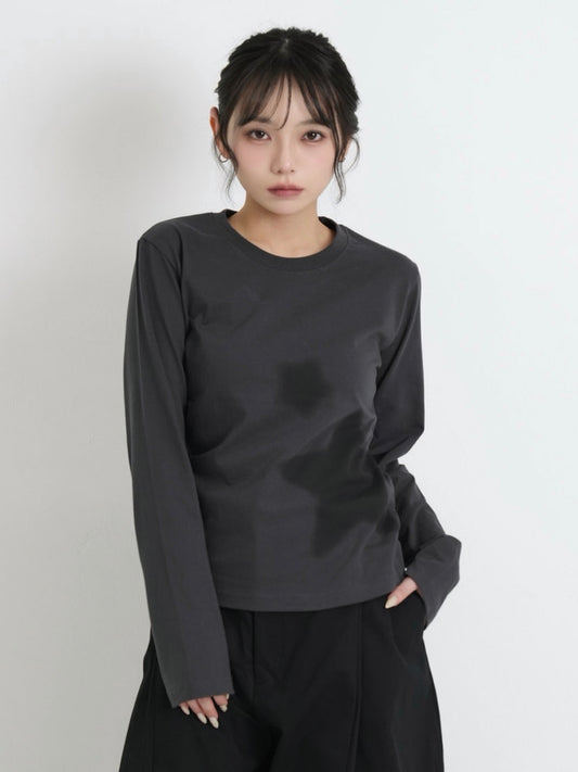 star print basic long tops