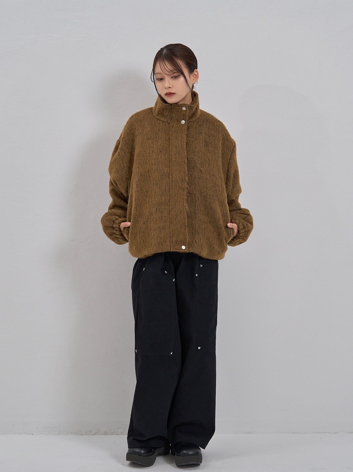 mohair tuck blouson – enewdnina