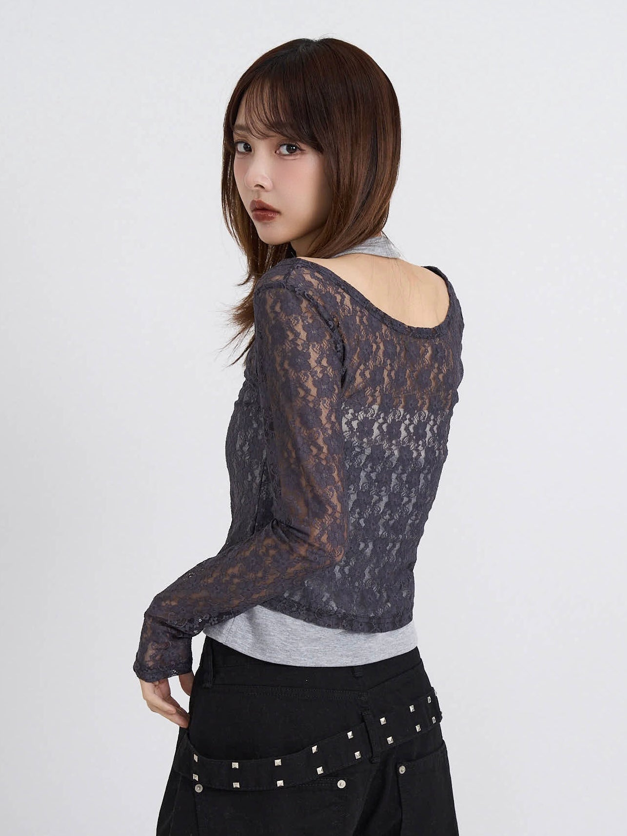 layered lace halter tops