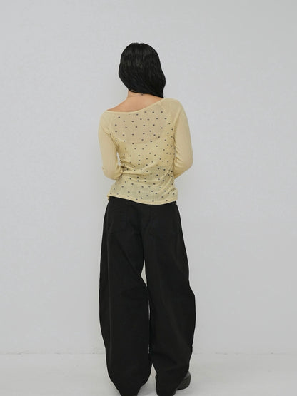 light dot raglan tops