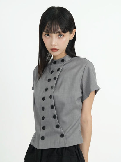 front double button tops