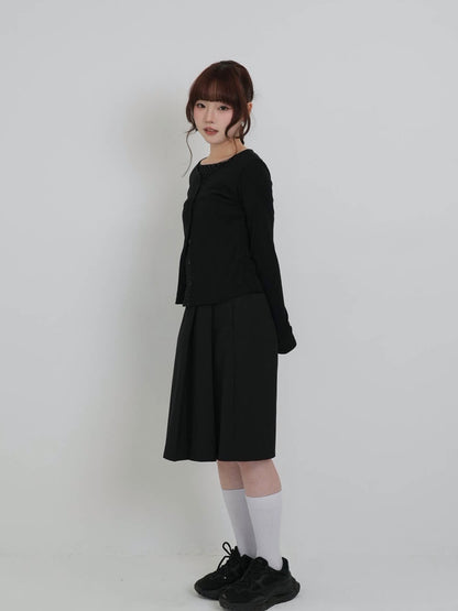 dot inner layered cardigan