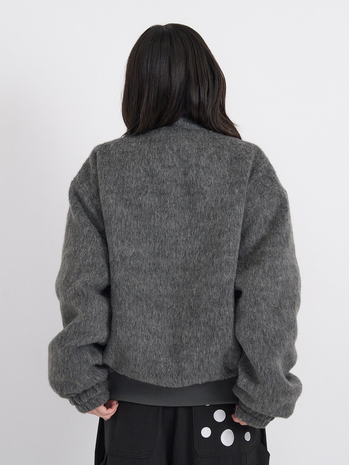 mohair snap blouson