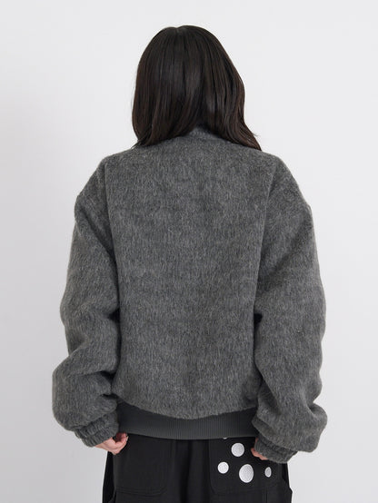 mohair snap blouson