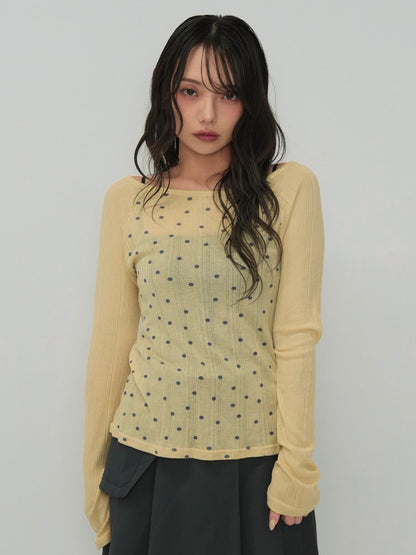 light dot raglan tops