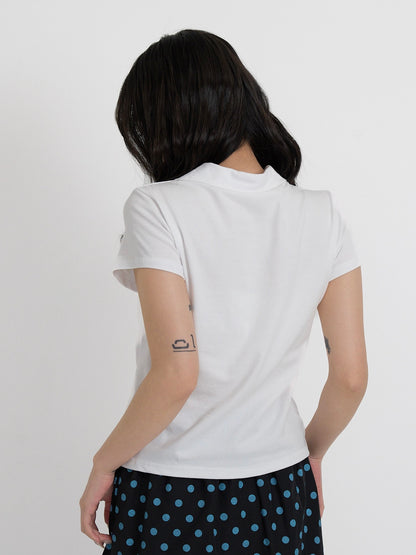 mini collar compact tops