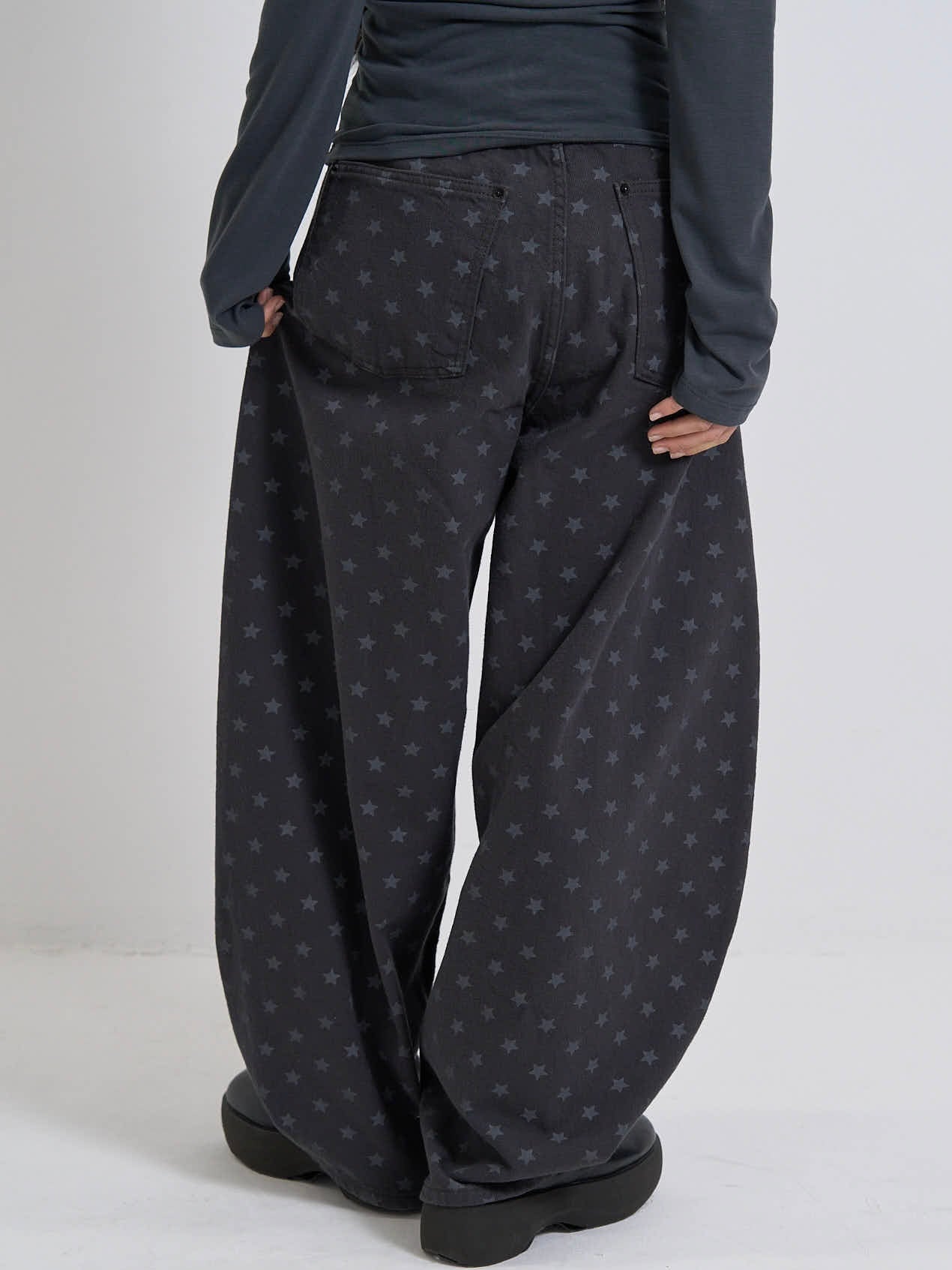 star dot balloon pants