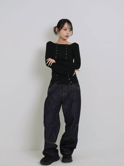 double row button tops