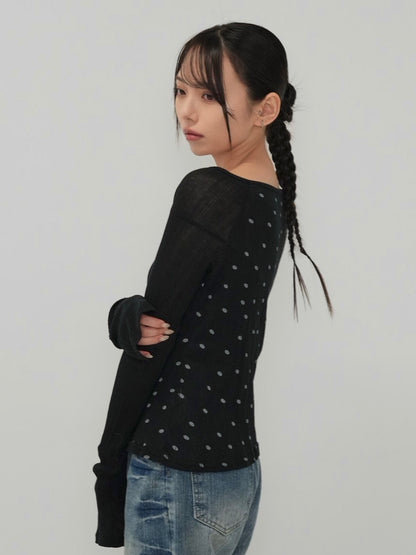 light dot raglan tops