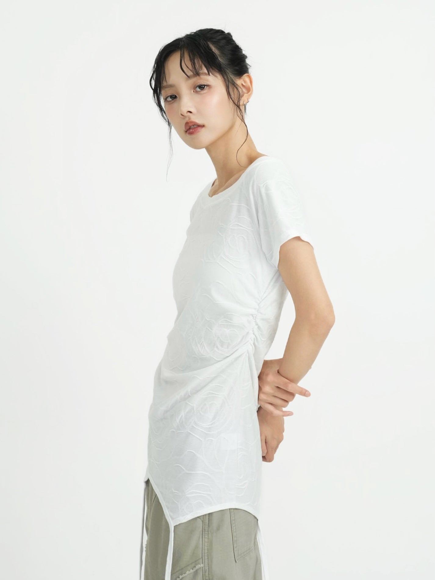 jacquard off shoulder tops