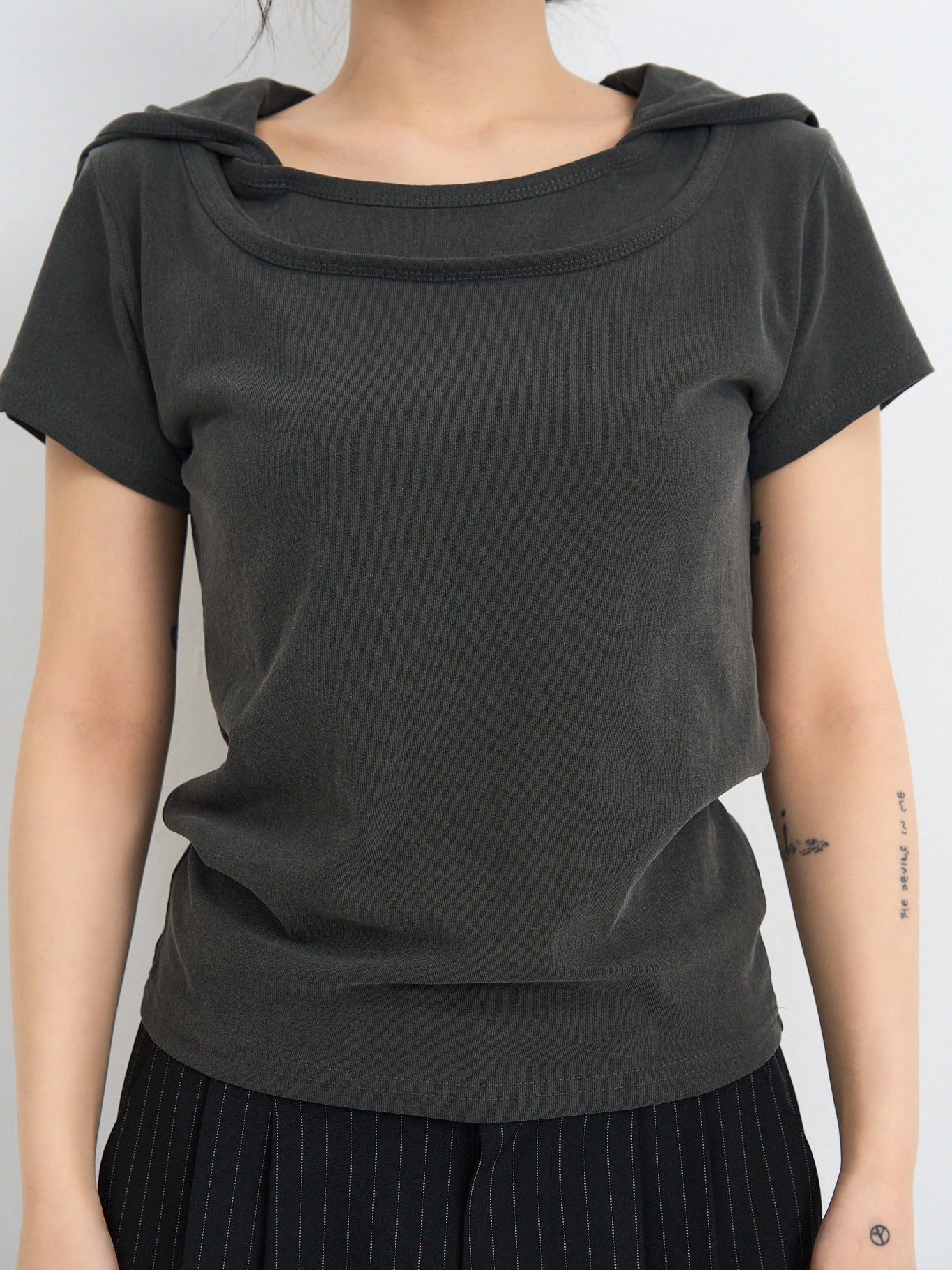 hooded tee tops