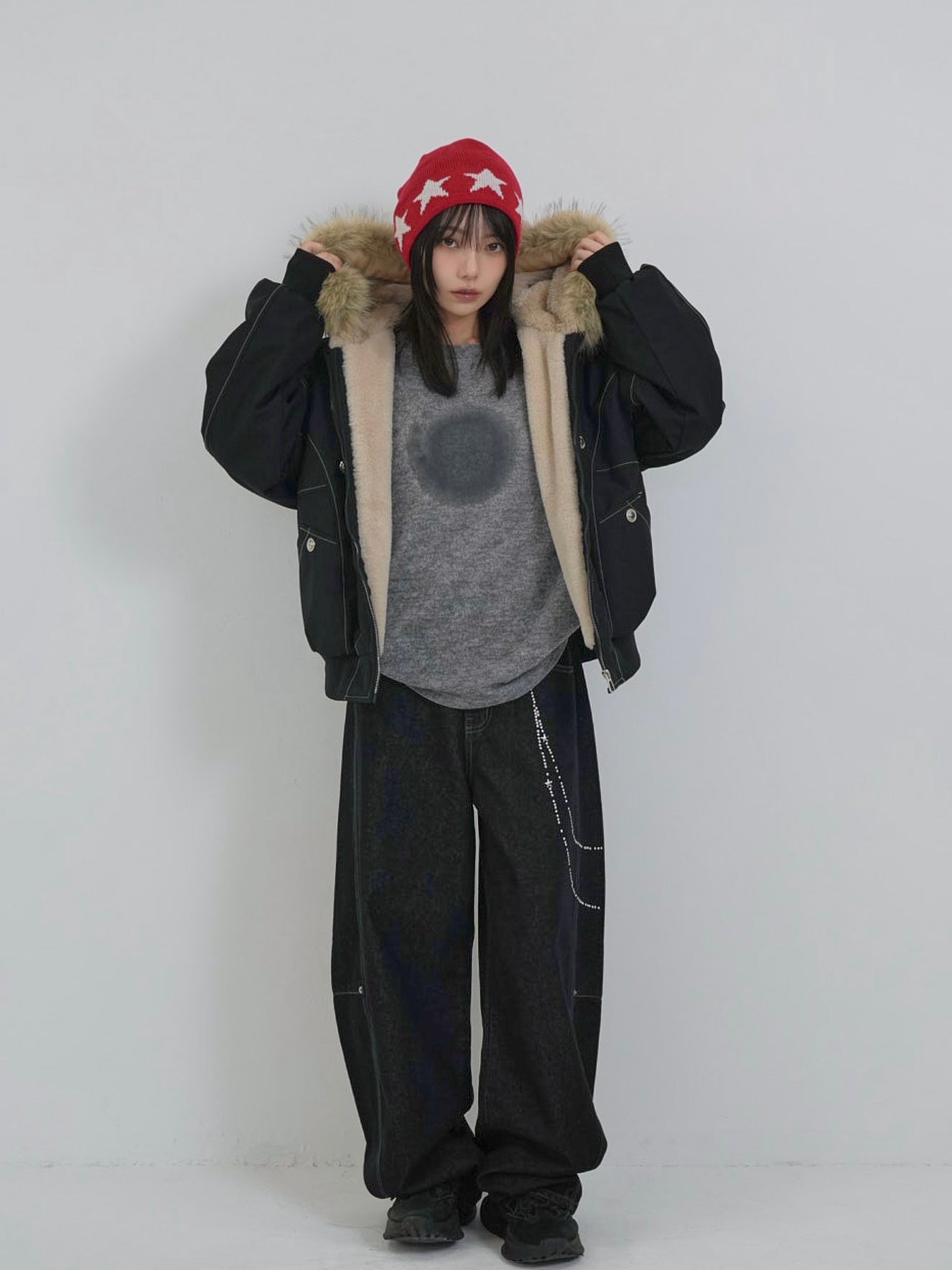 military fur hood jacket