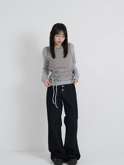 layered border wrap ribbon tops