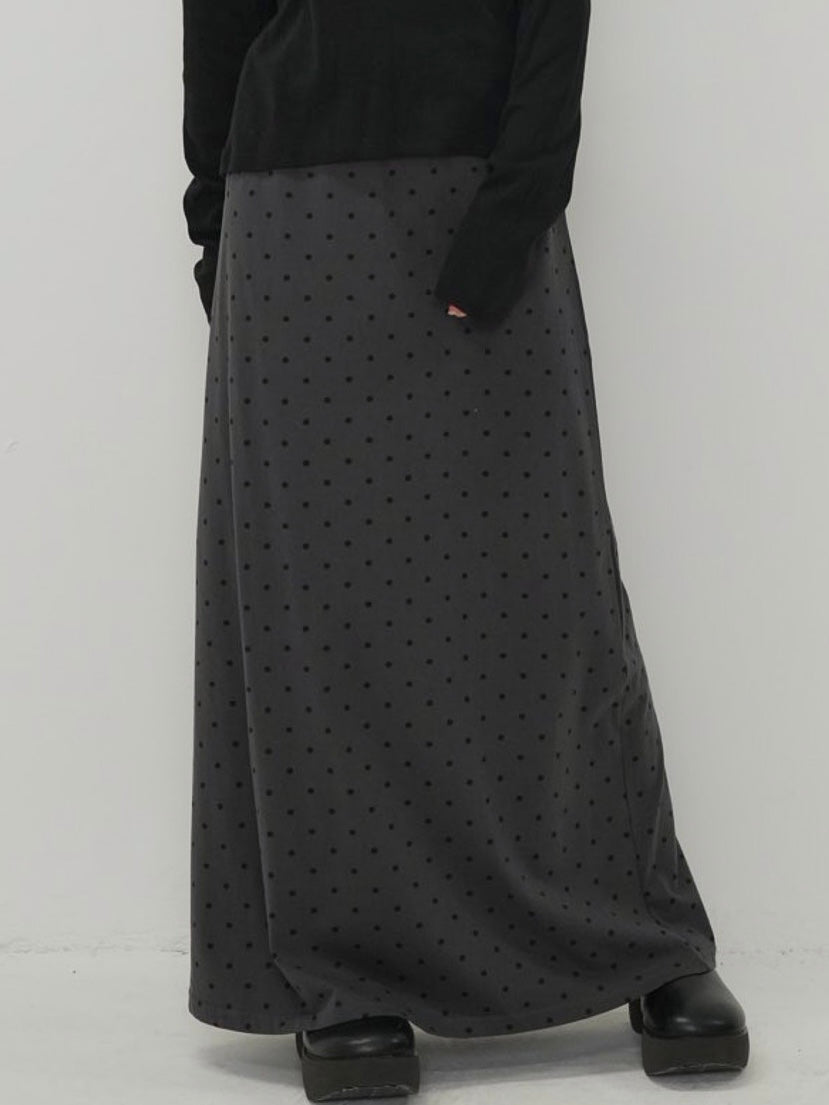 dot maxi skirt