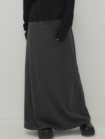 dot maxi skirt