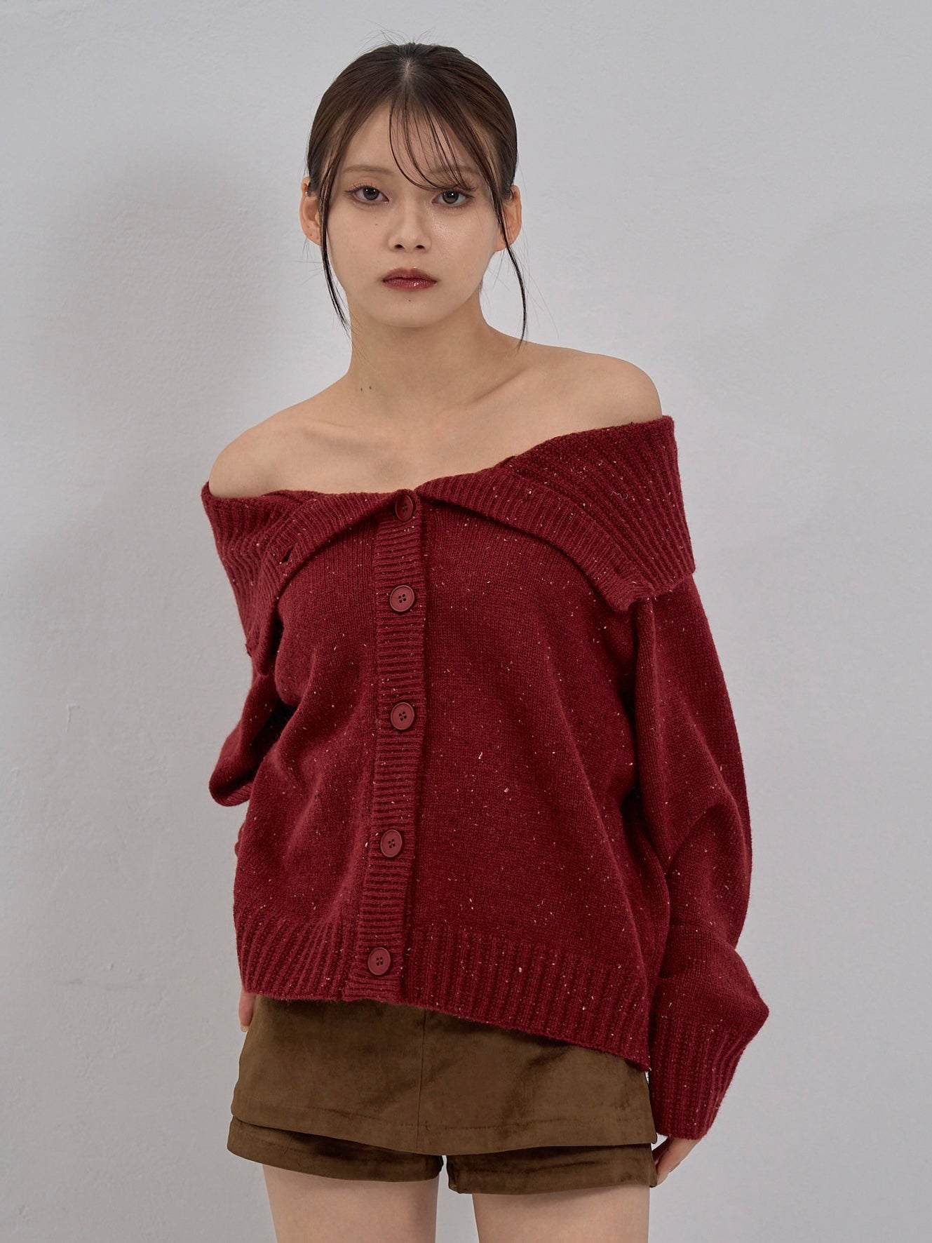 nep high neck cardigan