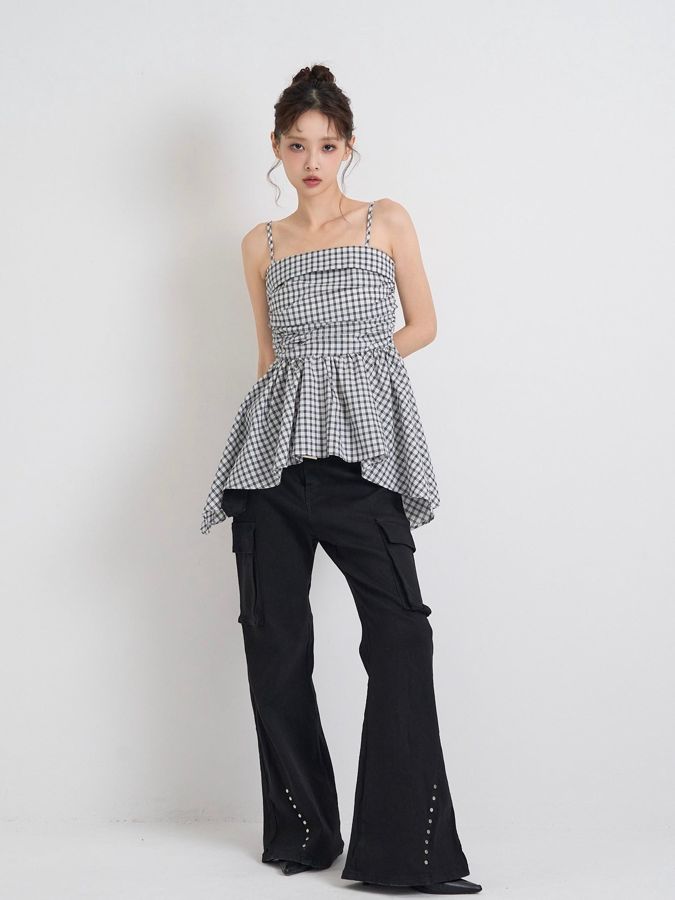 shirring peplum tops
