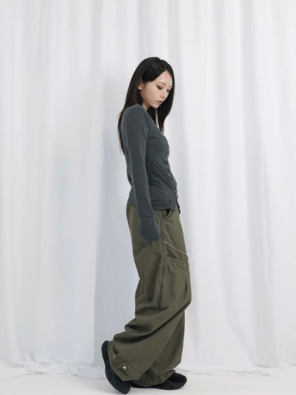 double row button tops