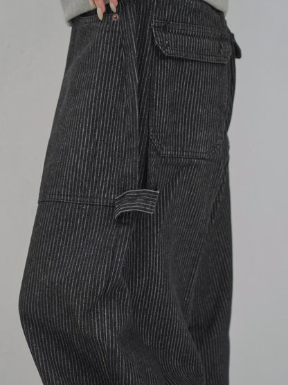 loose stripe wide pants