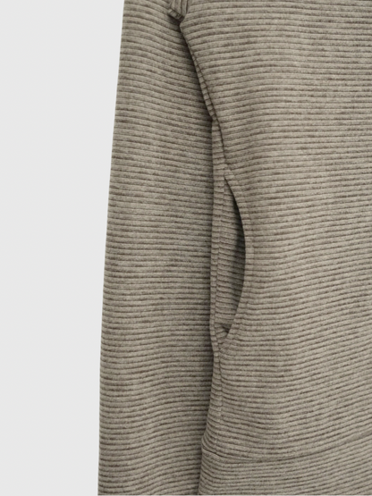 fleece zip button hood tops