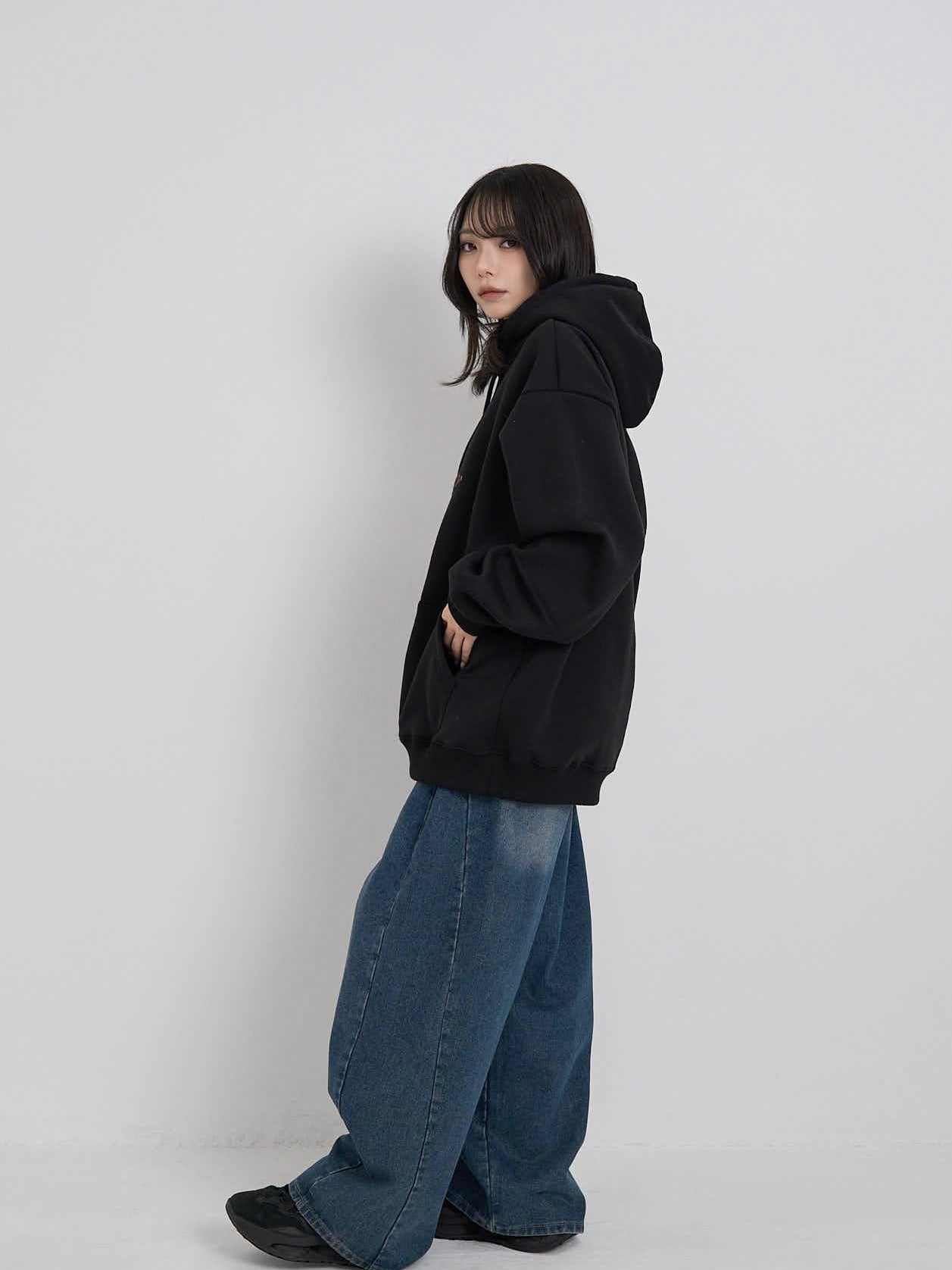 star check patch hoodie