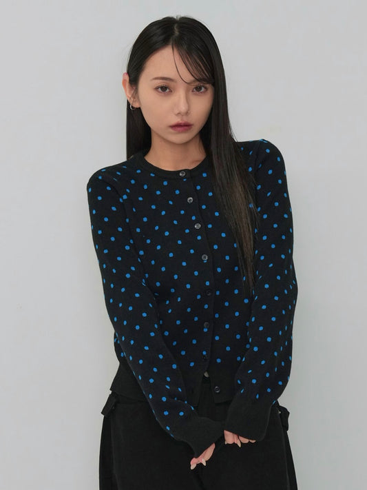 soft dot knit cardigan