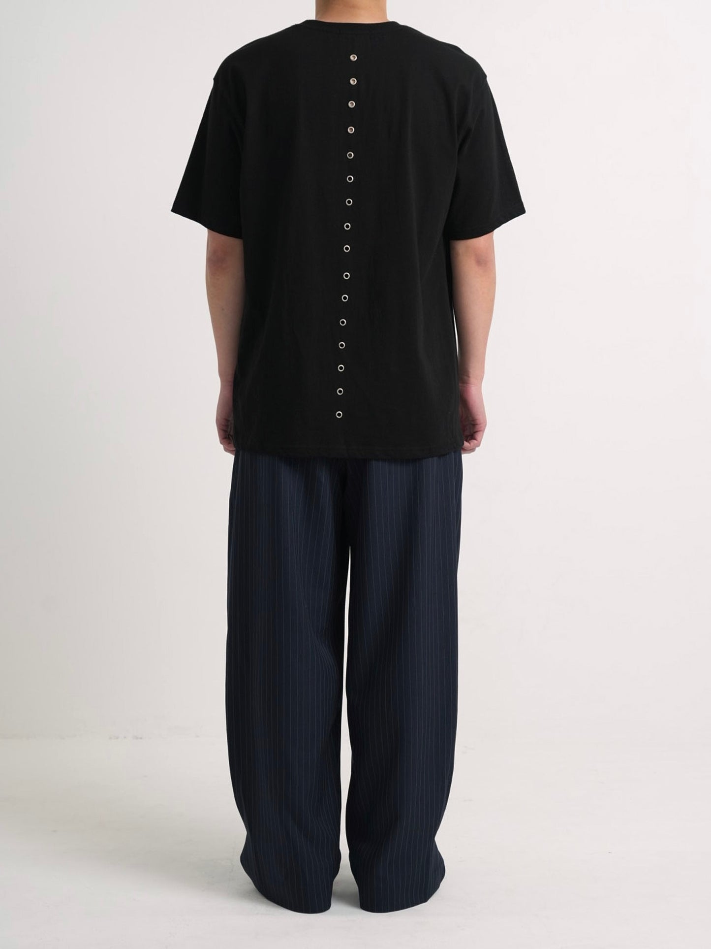wide stripe tuck pants