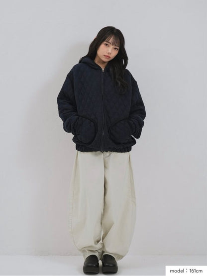 soft quilting hoodie