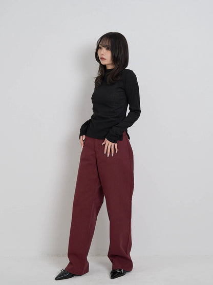 straight cotton pants