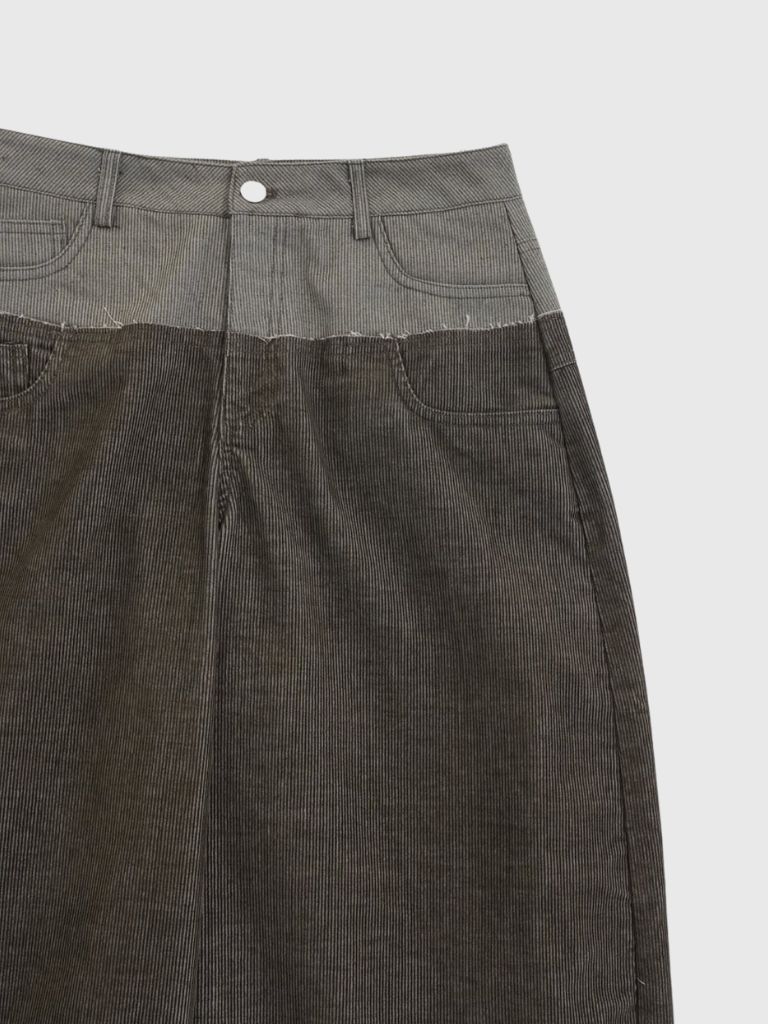 waist block corduroy pants