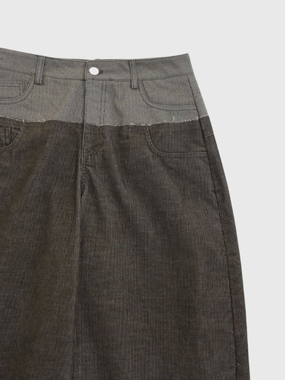 waist block corduroy pants