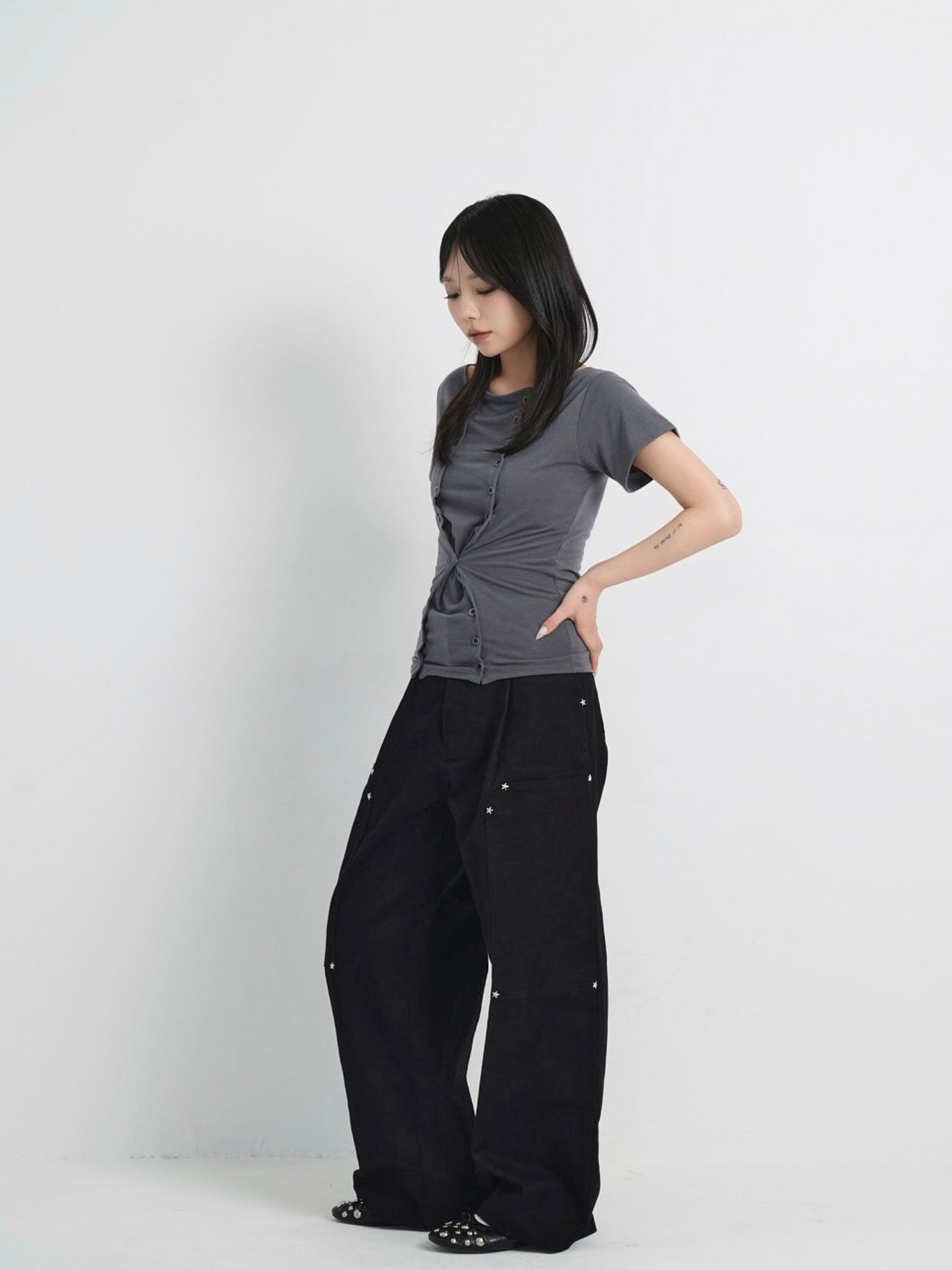 double button tops