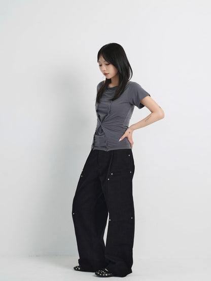 double button tops