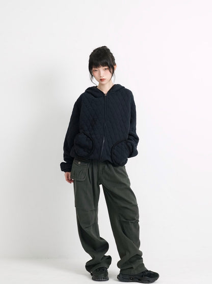soft quilting hoodie