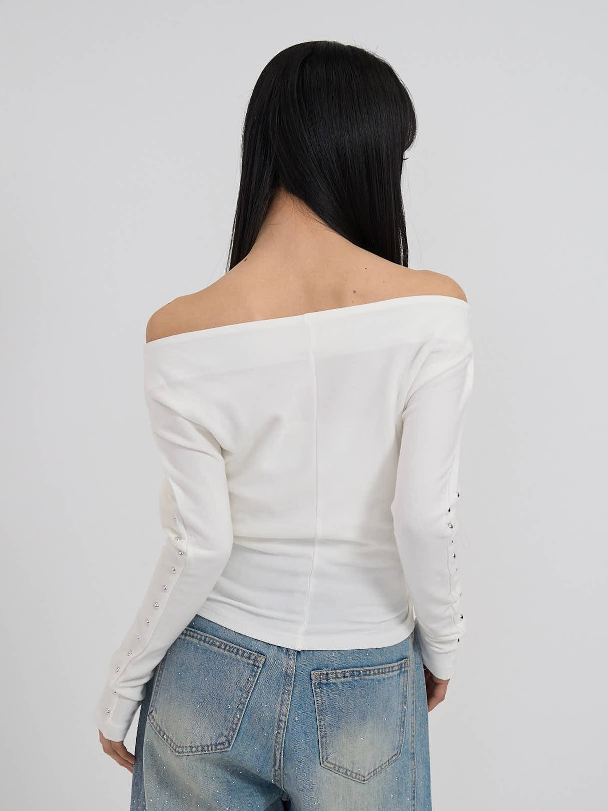 studs off shoulder tops