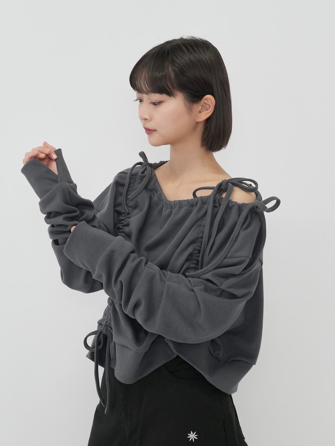 ribbon off shoulder tops