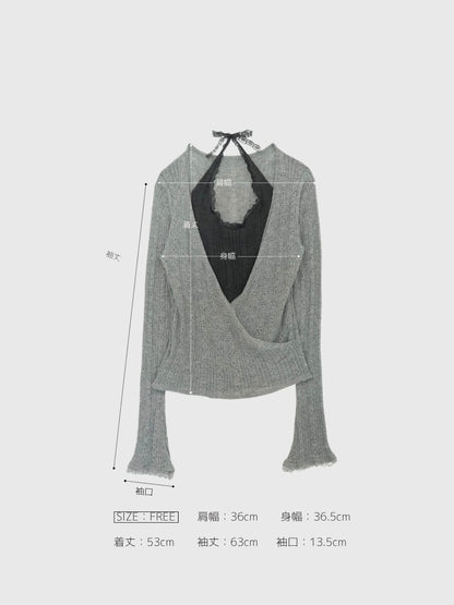 deep v neck cardigan
