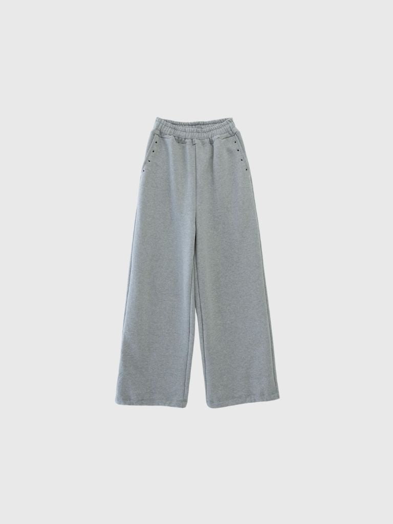 eyelet wide sweat pants