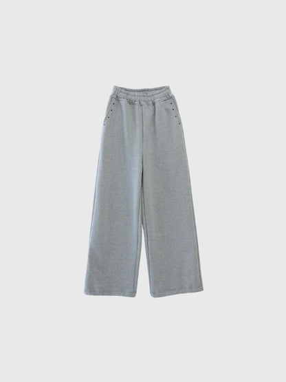 eyelet wide sweat pants