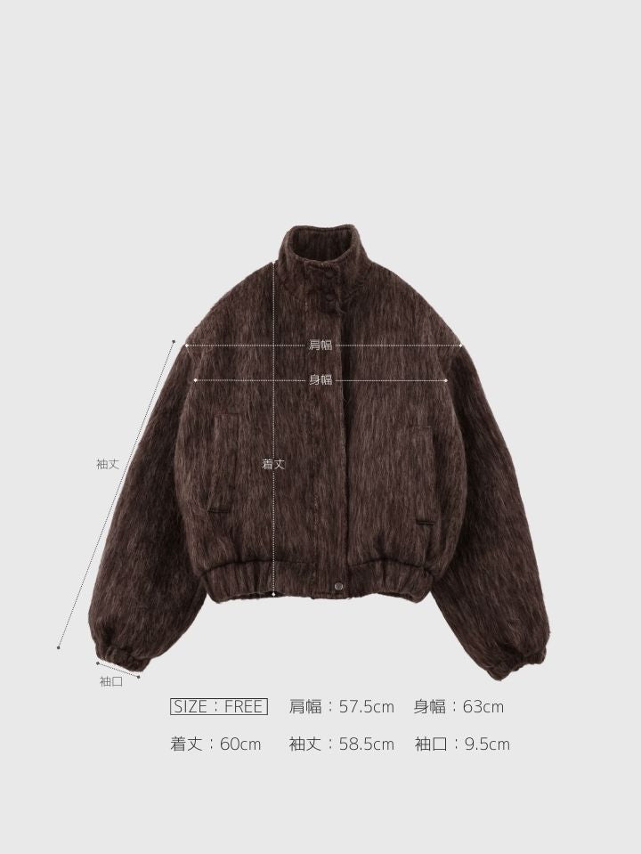 ６０.mohair wool blouson