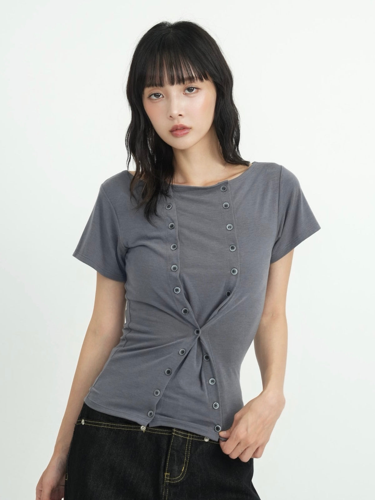 double button tops
