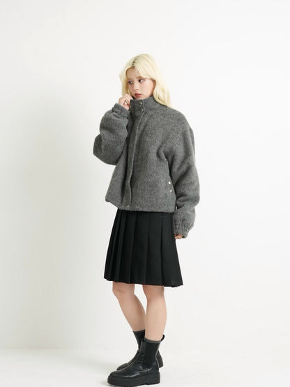 mohair snap blouson