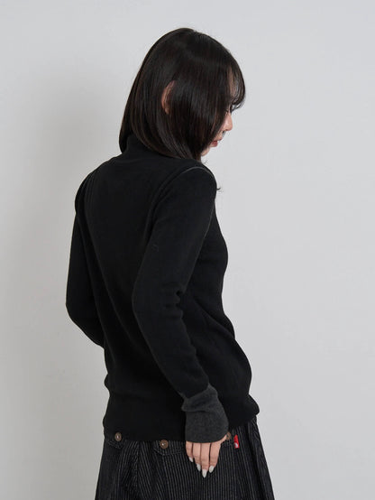 color point turtleneck knit