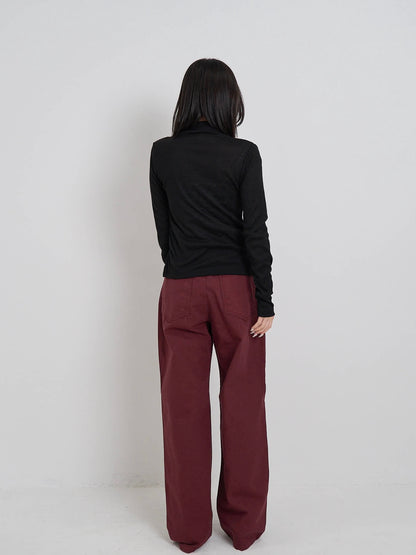 straight cotton pants