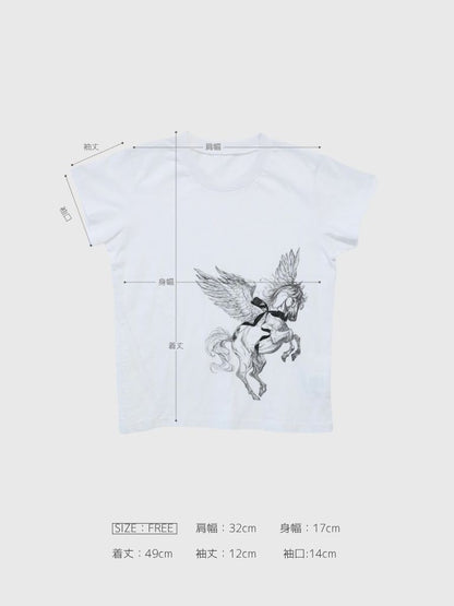 side lace unicorn tops