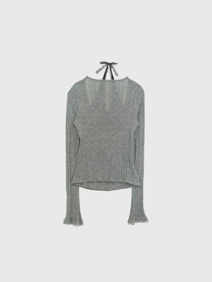 deep v neck cardigan