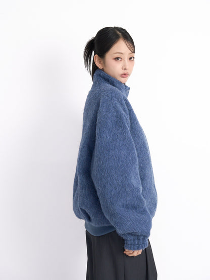 mohair snap blouson