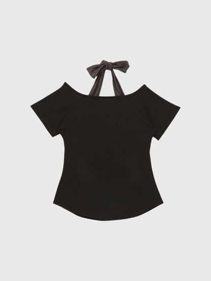 eyelet halter layered tops